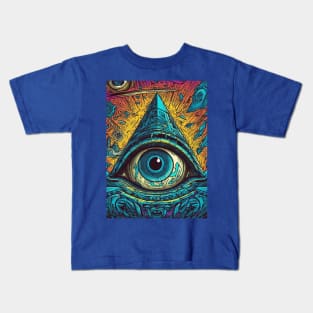 All Seeing Eye The Psychedelic Reality of Our Time Kids T-Shirt